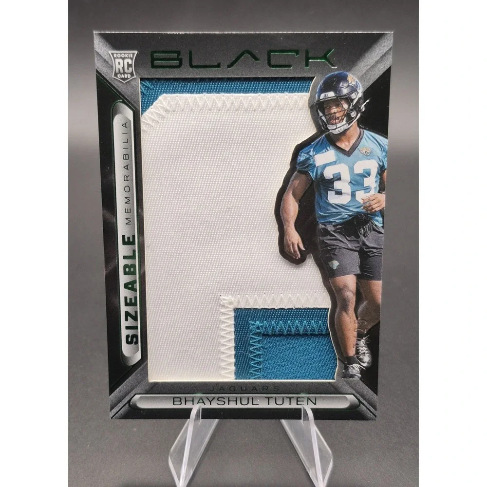 2025 Panini Black Bhayshul Tuten #SIZ-BTN Sizeable Memorabilia Green /25 (RC)